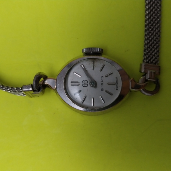 BIRKS VINTAGE LADY'S COCKTAIL WATCH WITH METAL MESH STRAP AND SAFETY CLASP. - Picture 4 of 4